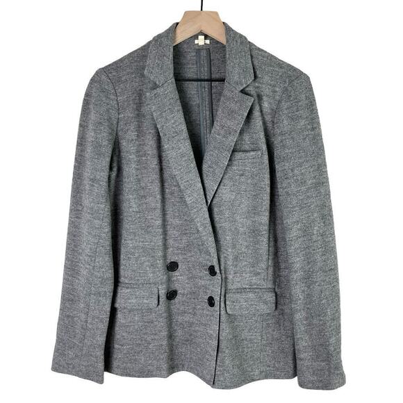J.Crew Benny Double Breasted Wool Blazer in Heather Gray Unlined, Size 4 - Picture 1 of 14
